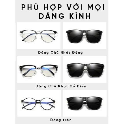 Tròng kính mát di động dạng kẹp chống tia UV chống loá tháo lắp dễ dàng tiện lợi nhiều màu | BigBuy360 - bigbuy360.vn