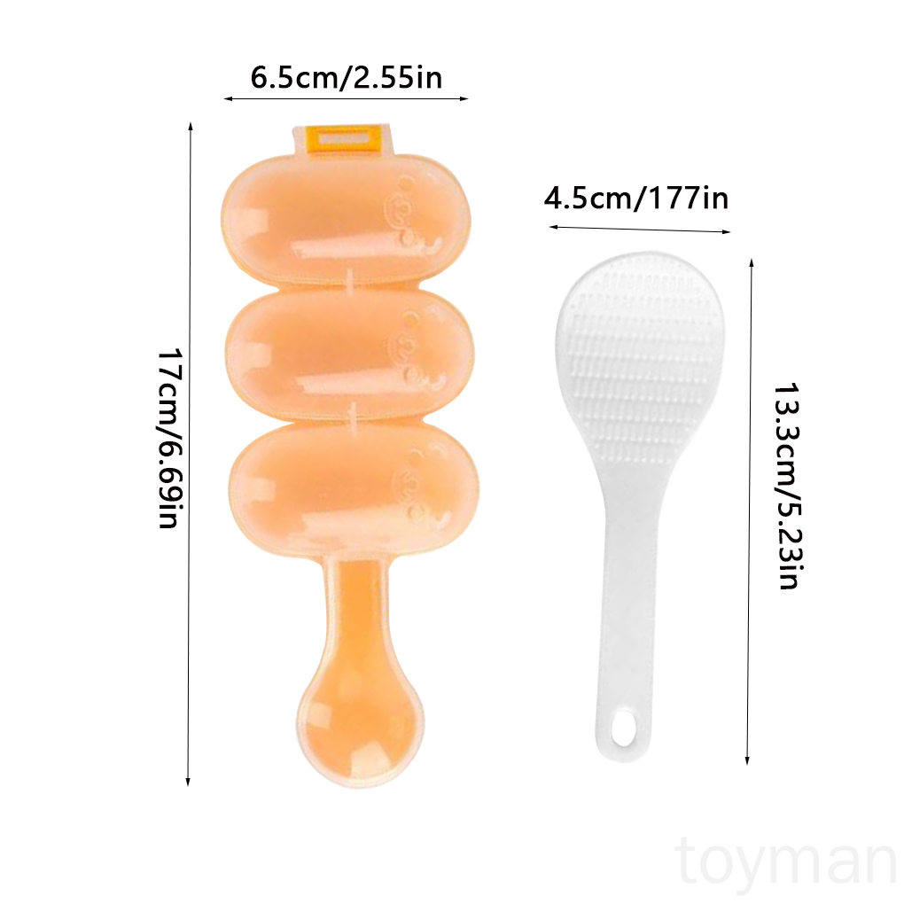 Khuôn Làm Cơm Cuộn 3 Ngăn Tiện Lợi
