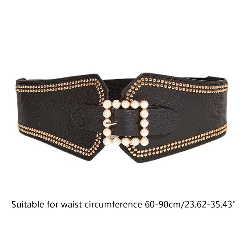 Thắt Lưng Nữ Giả Da Bản Rộng Co Giãn Nhiều Màu Sắc Phong Cách Vintage