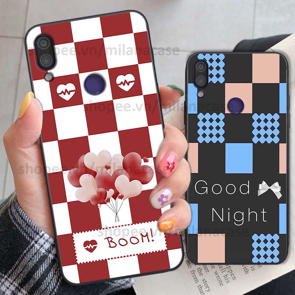 Ốp Xiaomi Redmi Note 7 caro họa tiết nhiều màu sắc siêu đẹp thời trang cá tính