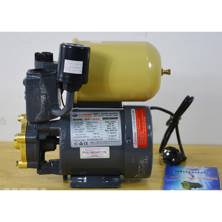 Máy bơm tăng áp Shining SHP-150EA - Hàng chính hãng, bảo hành 12 tháng