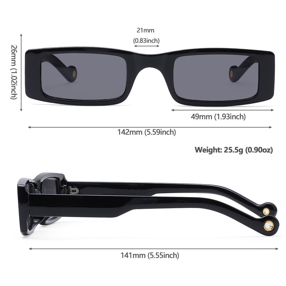 Kính Mát Gọng Chữ Nhật Chống Tia Uv Thời Trang Cho Nữ