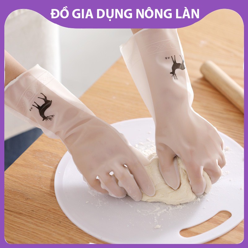 Gang tay cao su con hưu - siêu bền, siêu dai - rửa bát, làm bếp, làm vườn, dọn vệ sinh - bảo vệ da tay NL Shop