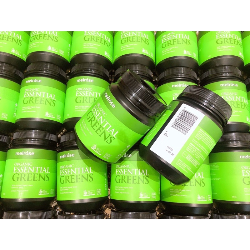 Bột rau củ hữu cơ bổ sung chất sơ MELROSE ORGANIC ESSENTIAL GREENS 200GRAM