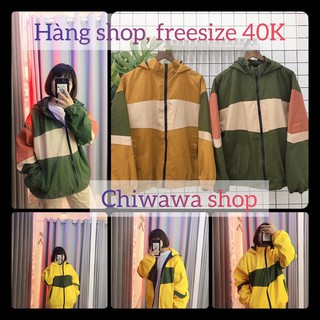 Áo khoác dù nữ giá rẻ chống nắng bo chun tay lai áo có mũ sau 3 màu phối TP26