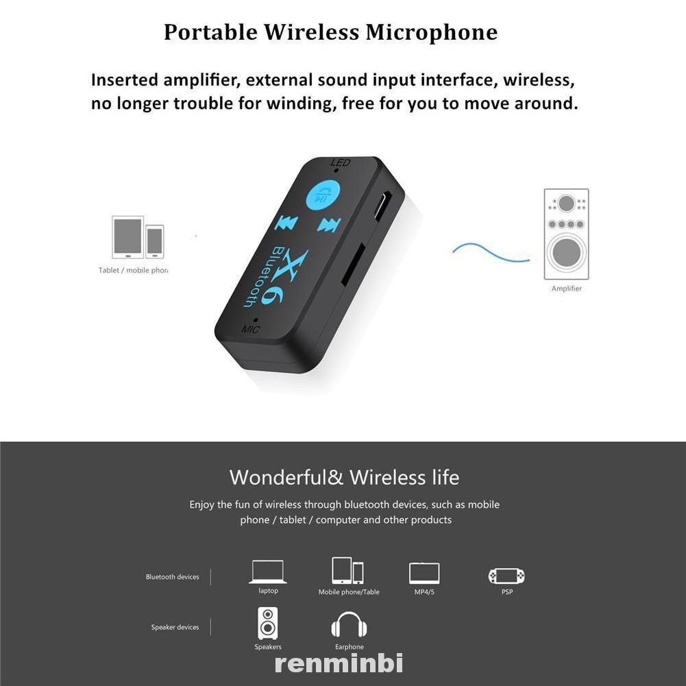 Usb Thu Tín Hiệu Bluetooth 4.1 3 Trong 1 3.5mm Mic Call X6