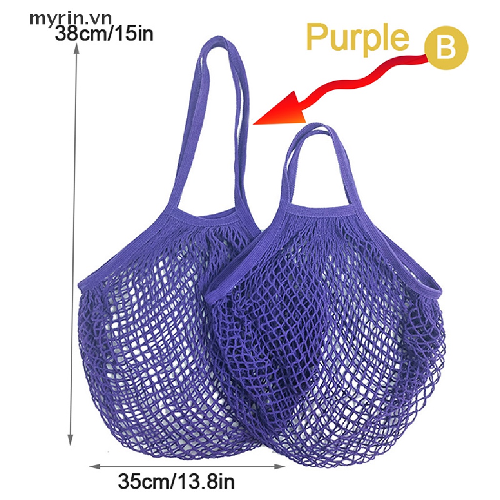 Túi Lưới Cotton Đựng Trái Cây Tái Sử Dụng Tiện Lợi