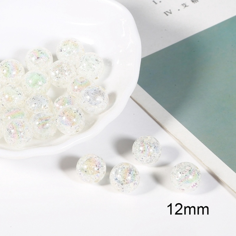 Set 10 Hạt Nhựa Acrylic Làm Trang Sức 10 / 10 / 12 / 14Mm