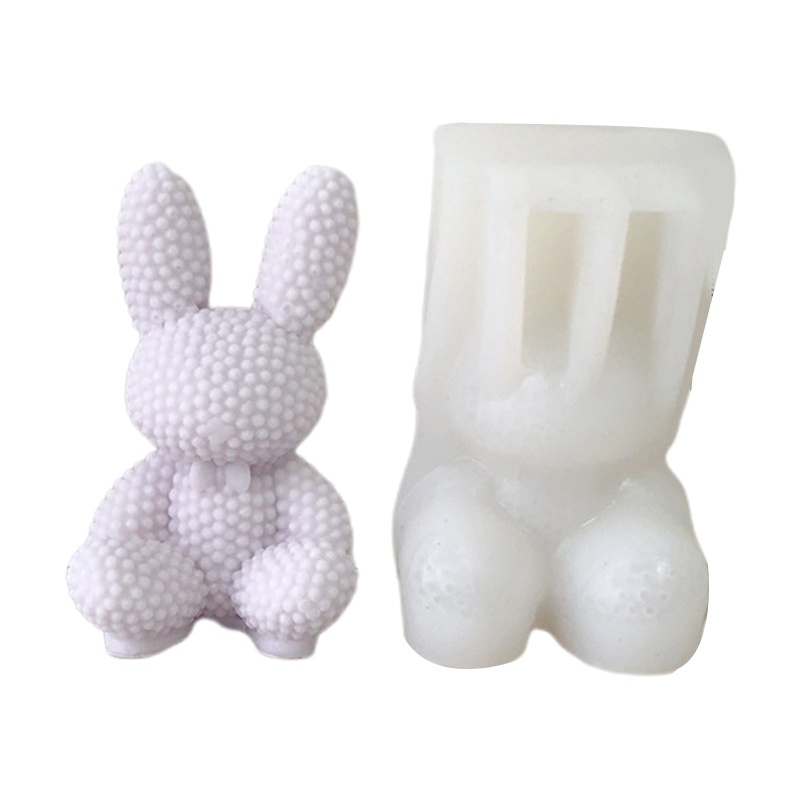 Khuôn Silicone Hình Gấu / Thỏ Ngọc Trai 3D Làm Đồ Trang Sức Thủ Công
