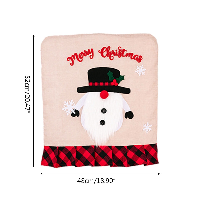 QQ Vỏ Bọc Ghế Trang Trí Giáng Sinh / Sinh Nhật / Lễ Hội Họa Tiết Caro Đỏ Đen