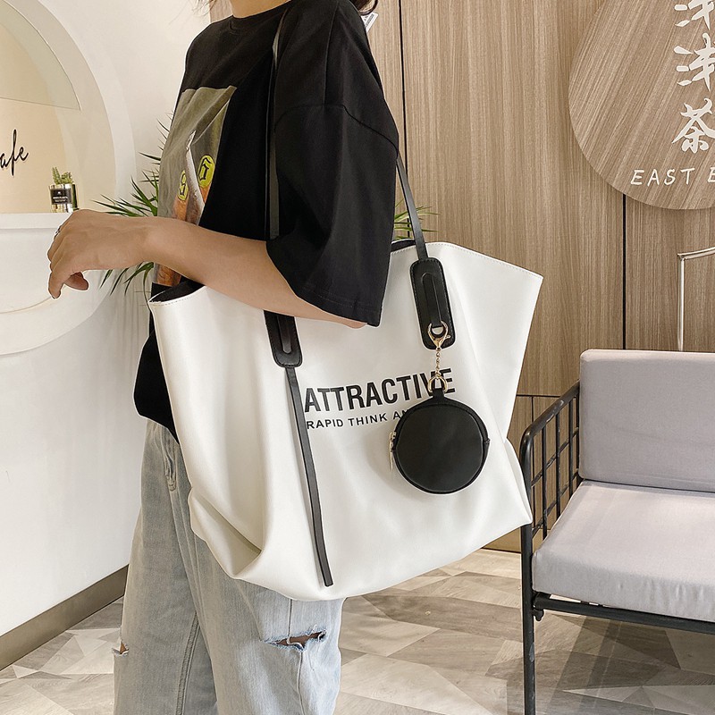 D370 Túi xách bản to đeo vai kiểu dáng trẻ trung