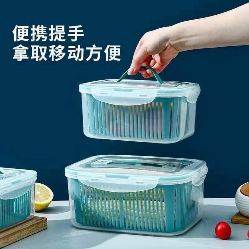 SET 5 HỘP ĐỰNG ĐỒ TỦ LẠNH ĐA NĂNG 2 LỚP CAO CẤP