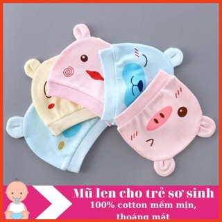 Mũ Len Cho Trẻ Sơ Sinh Chất Cotton Mềm Mịn Giá Tốt