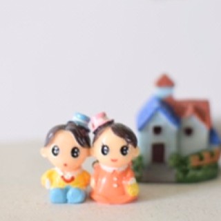 Phụ kiện tiểu cảnh - Cặp đôi em bé