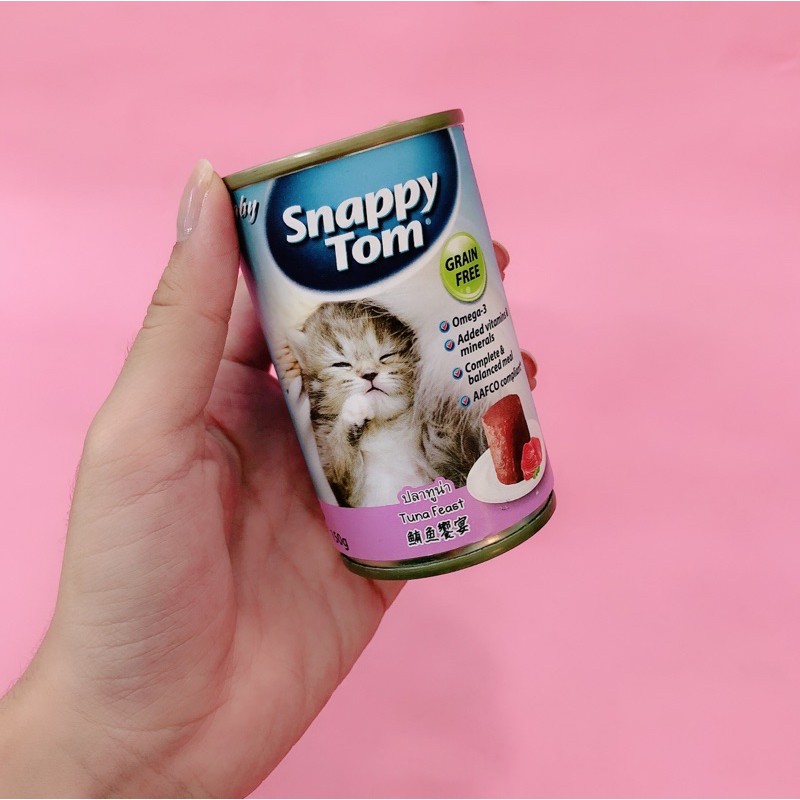 Pate Snappy Tom Baby lon 150gr dành cho mèo con tập ăn