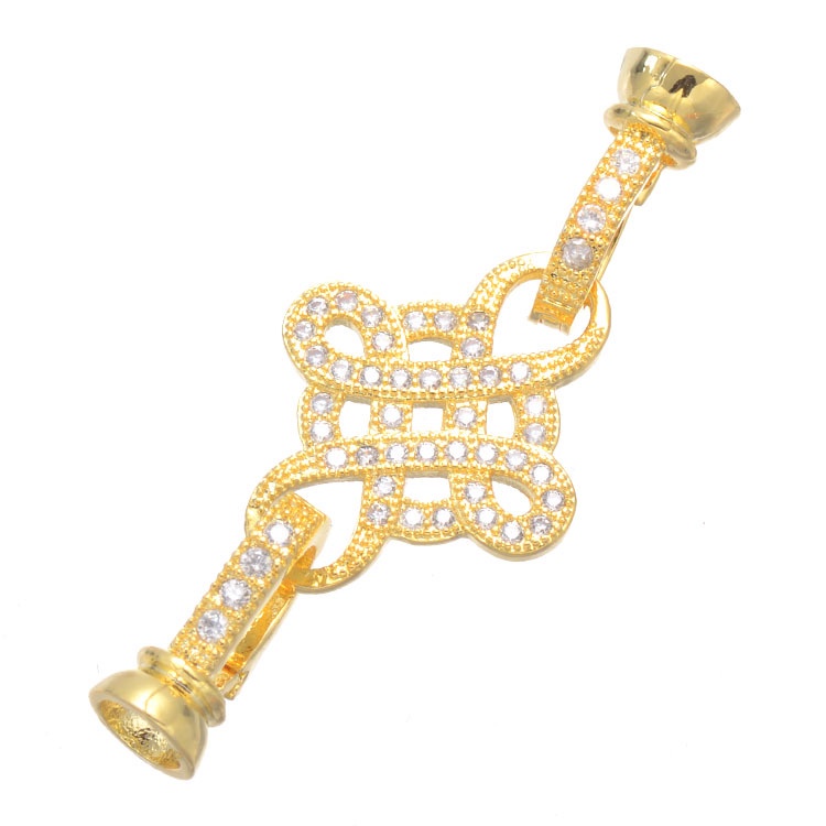 [K35B] Phụ kiện trang sức (DIY) - Chốt khóa đan 9 ô làm vòng cổ vòng tay