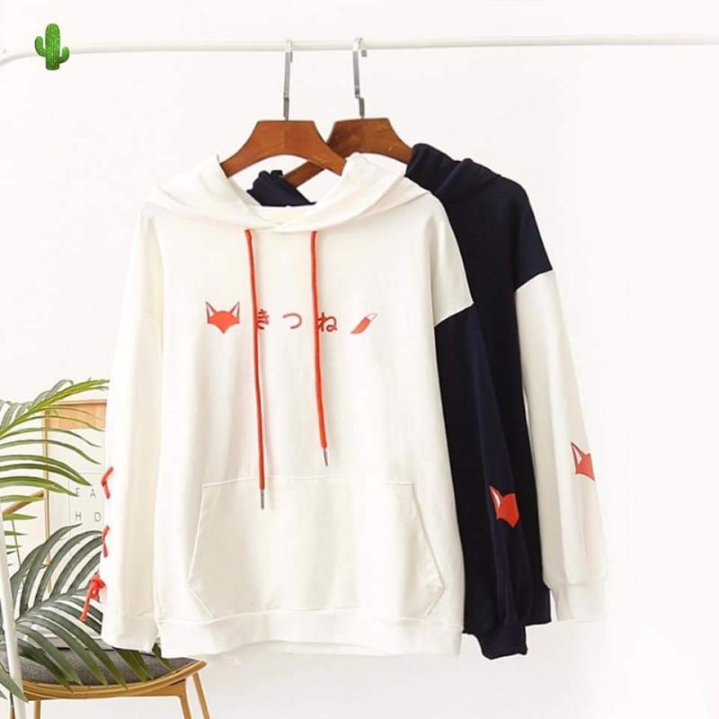 ❤siêu hot hot ❤Áo khoác nỉ hoodie phối tai mèo rút dây