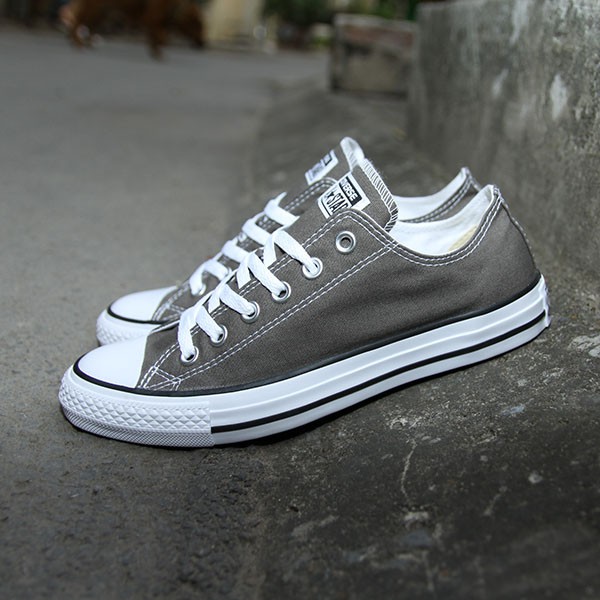 Giày Converse classic thấp cổ vải xám CTVX09