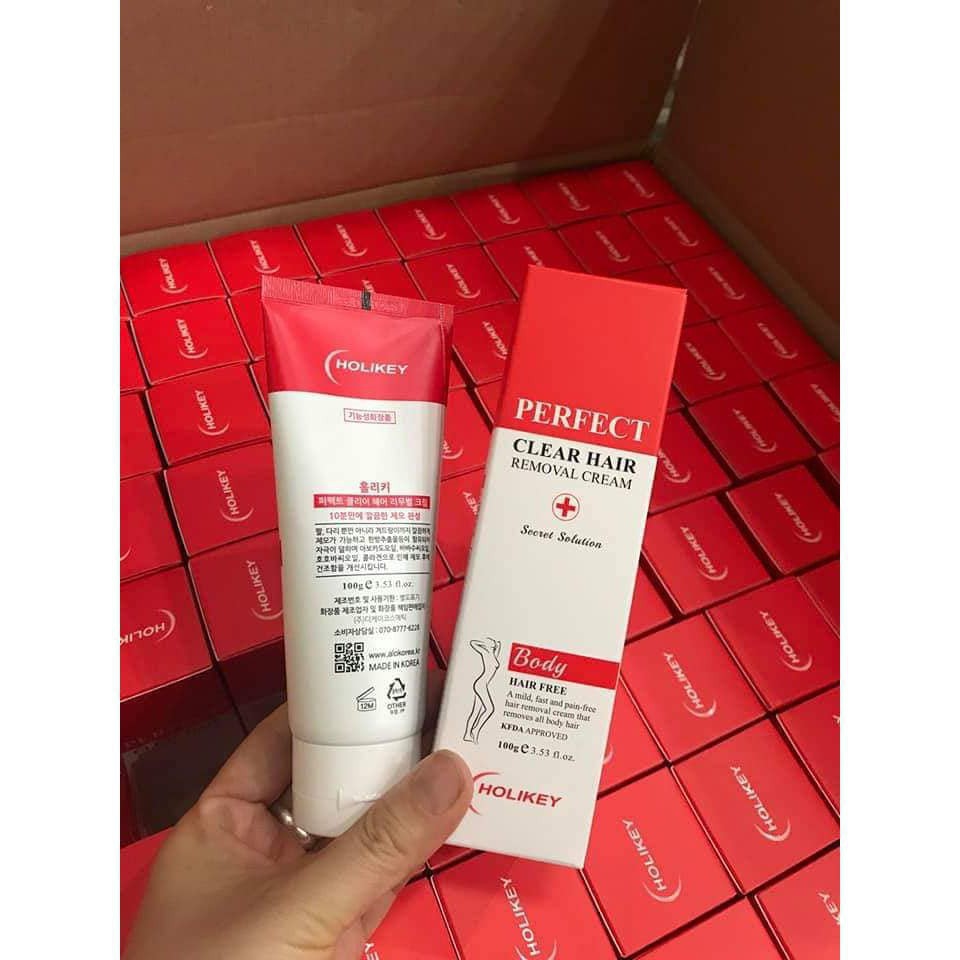 [Tẩy Sạch 100% - Hàng Nhập Khẩu] Kem tẩy lông - Tẩy lông Holikey Perfect Clear Hair Removal Cream Hàn Quốc 100ml | BigBuy360 - bigbuy360.vn