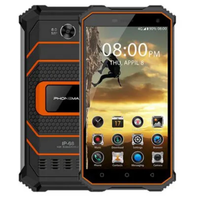 Điện thoại PhoneMax Rocky 2 chống nước ,2 Sim ,pin siêu trâu, mới nguyên hộp