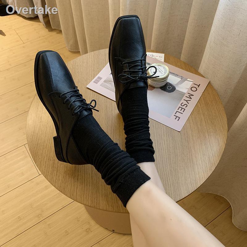 Giày Da Nữ Mũi Vuông Cột Dây Thời Trang 2021 | BigBuy360 - bigbuy360.vn