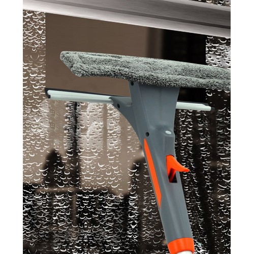 Cây lau kính cán dài kèm bình xịt , Chổi lau kính thông minh tiện lợi