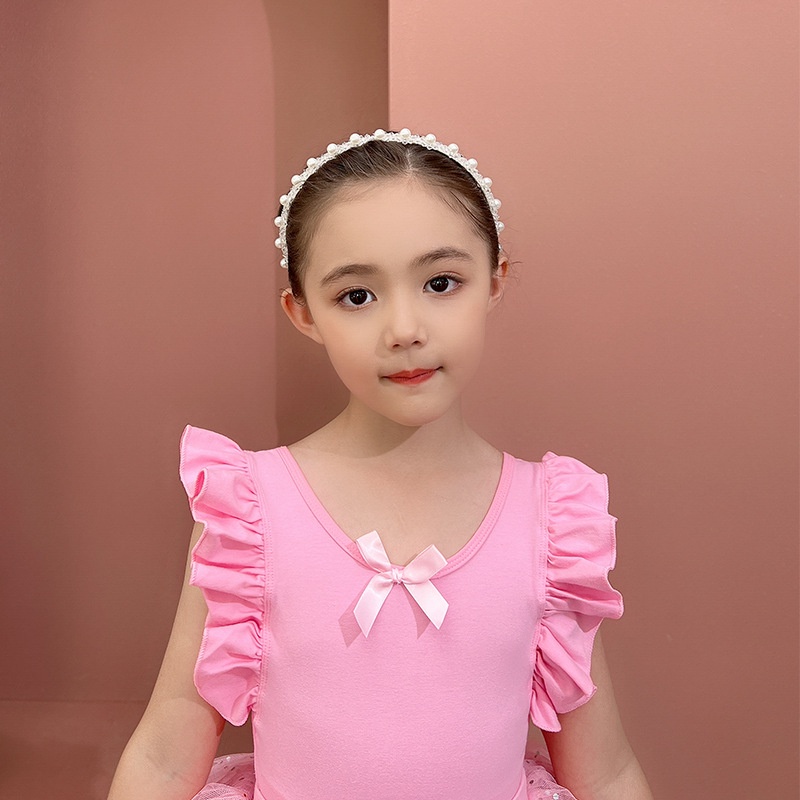 Áo Cotton Màu Hồng Xinh Xắn Cho Bé Gái Tập Múa