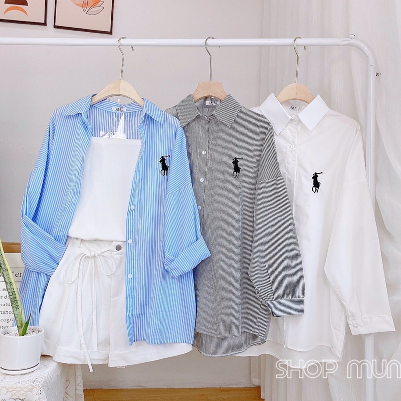 áo sơmi thêu hình polo