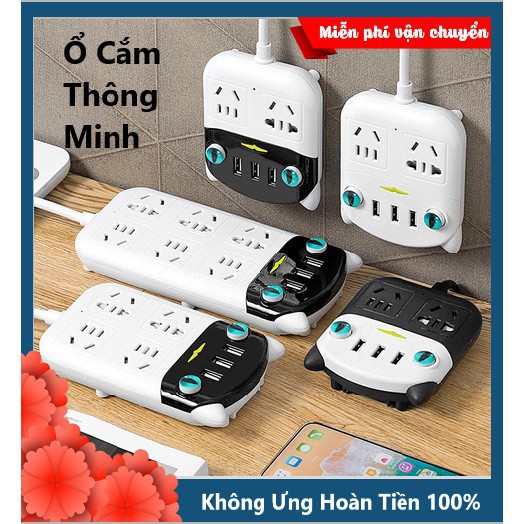 Ổ Cắm Điện Thông Minh Hình Chú Mèo Đa Tính Năng Chống Giật Điện Hàng Siêu Cao Cấp