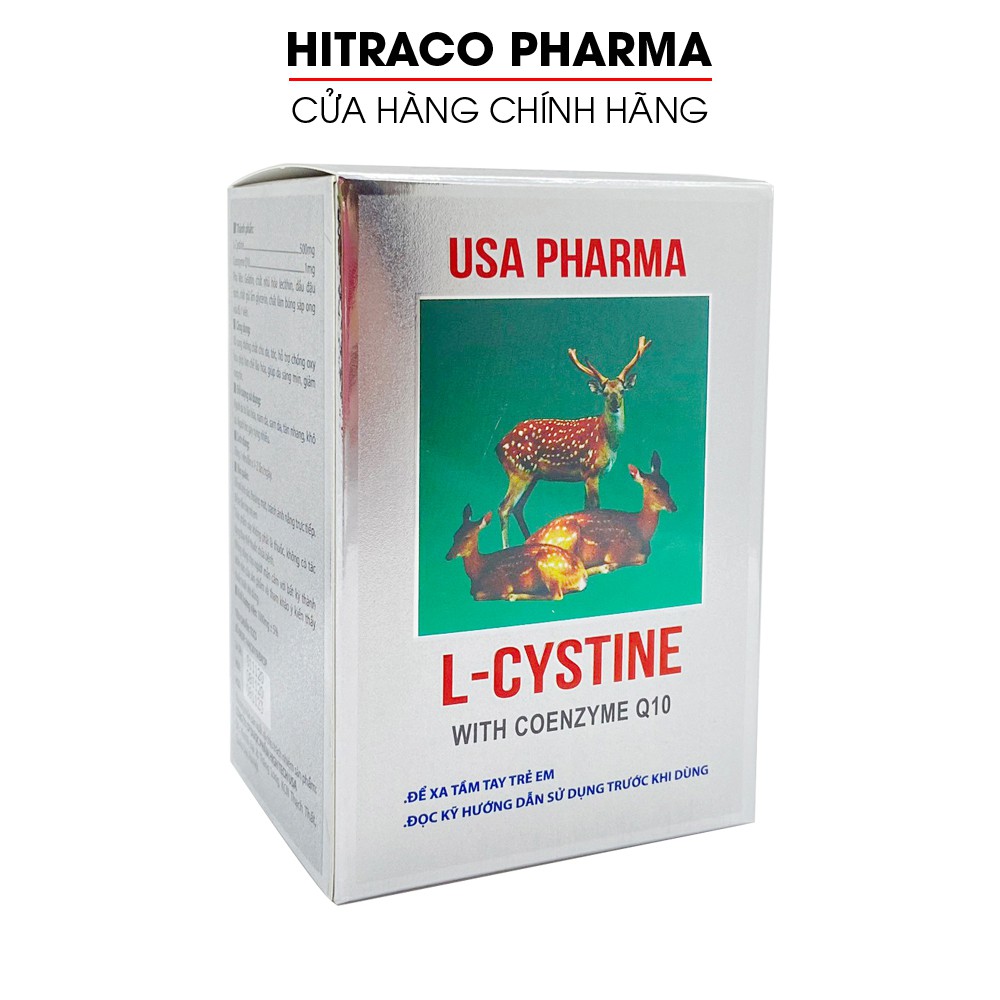 Viên uống L-Cystine with Coenzym Q10 giúp đẹp da, khỏe tóc - Hộp 60 viên (L-Cystine USA Pharma)