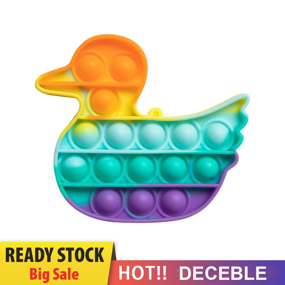 Pop It Fidget Đồ chơi Duck Shape Funny Anti Stress Puzzle Squeeze Đồ chơi Push Bubble Sensory Đồ chơis