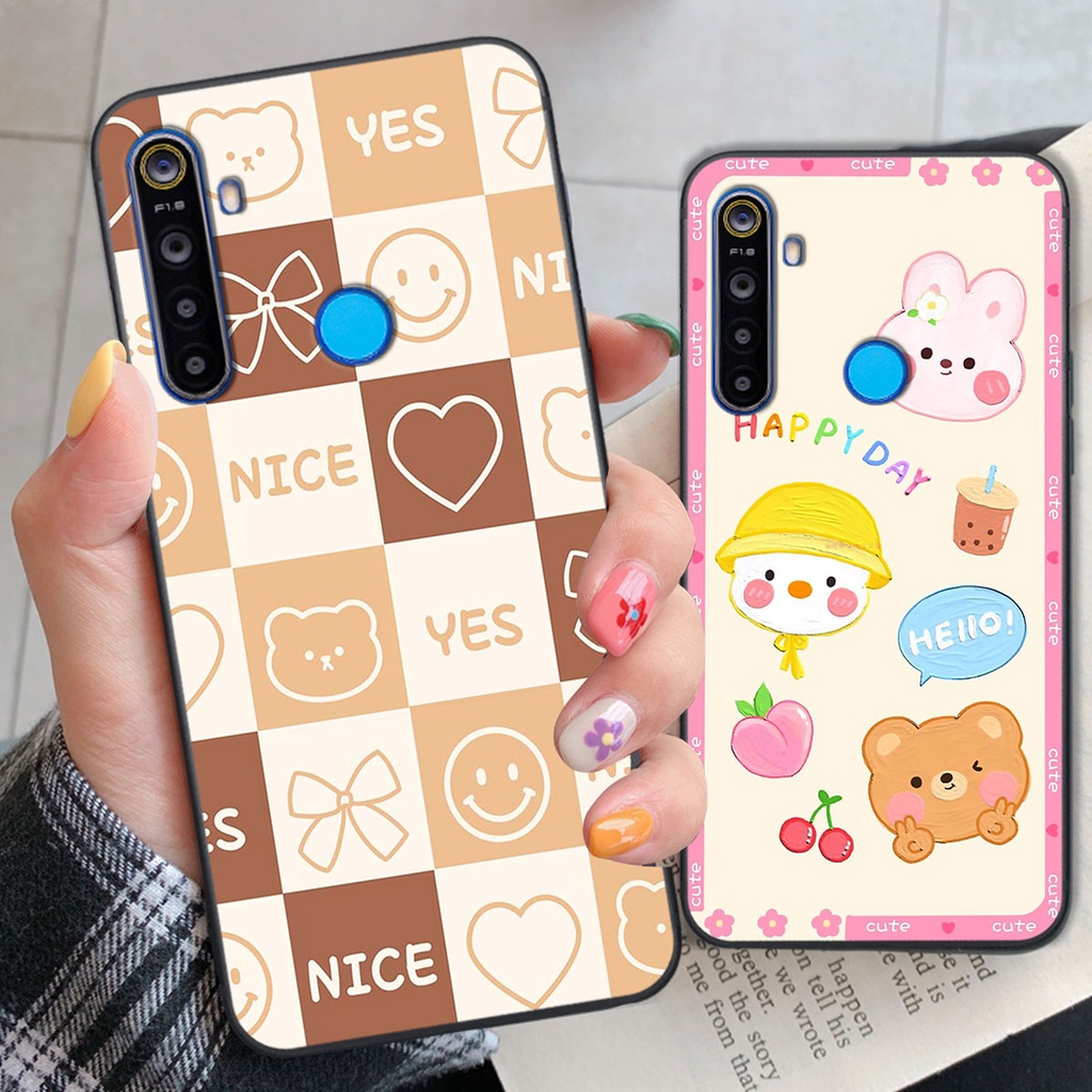 Ốp lưng Oppo REALME 5 / REALME 5 PRO / REALME C3 happy day, gấu bear dễ thương - BỀN - ĐẸP -BAO GIÁ TOÀN THỊ TRƯỜNG