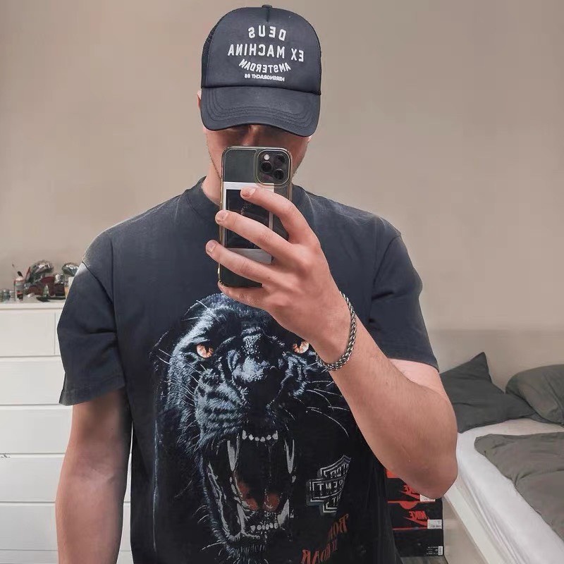 Áo Tee REPRESENT Born to Ride Panther Vintage Black T-Shirt