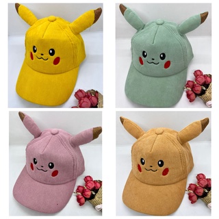 NÓN KẾT PIKACHU CHO BÉ TRAI BÉ GÁI TỪ 4 ĐẾN 10 TUỔI - VẢI NHUNG GÂN