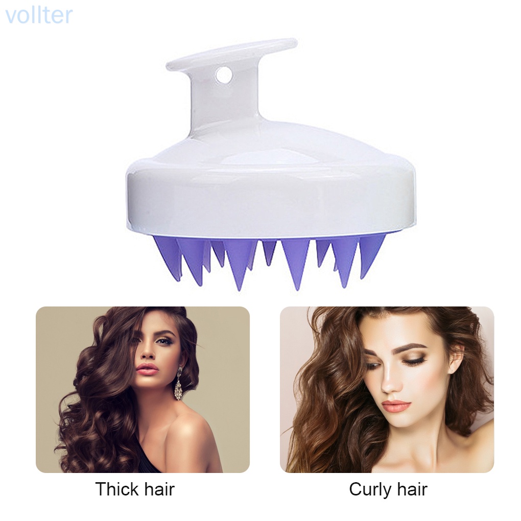 (Hàng Mới Về) Bàn Chải Silicone Cầm Tay Mát Xa Da Đầu Tiện Dụng