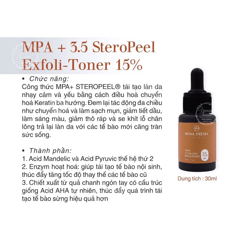 Mona Frema Serum MPA 15% tái tạo da