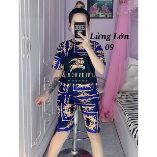 Bộ lửng thun lạnh 3D chất 4 chiều quần có túi