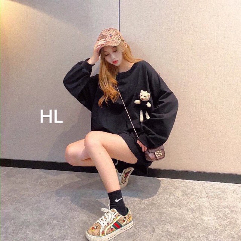 áo nỉ dài tay túi gấu bông | BigBuy360 - bigbuy360.vn