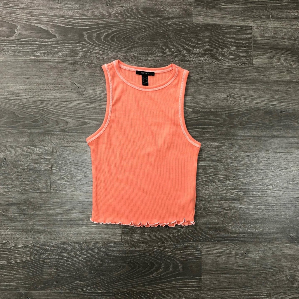 Áo F21 balo viền cổ lai gợn sóng 3 màu KAMI