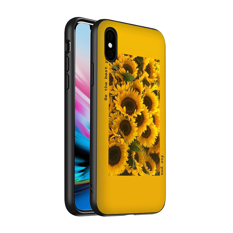 Ốp Lưng Hoa Hướng Dương Màu Vàng Sang Trọng Cho Iphone 11 12 Pro Mini Xs Max X Xr