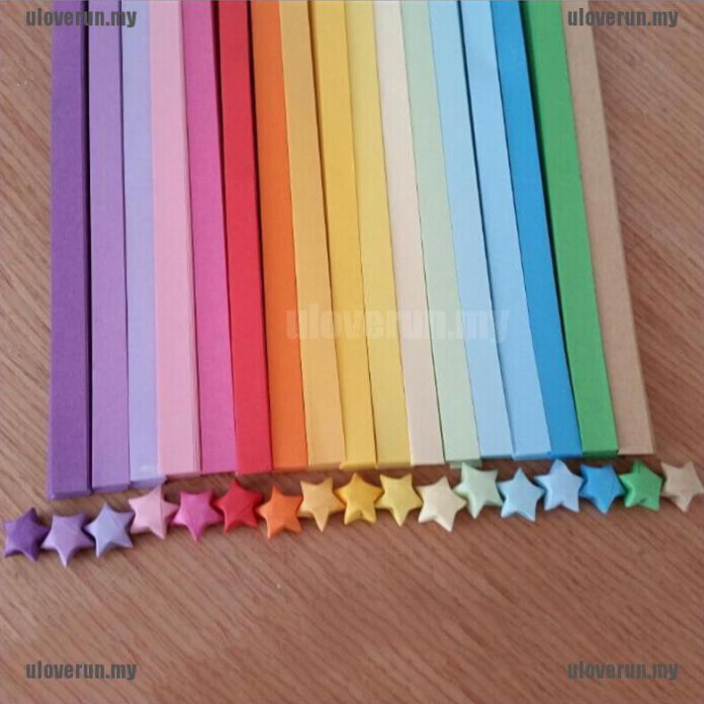 Giấy gấp ngôi sao origami nhiều màu sắc