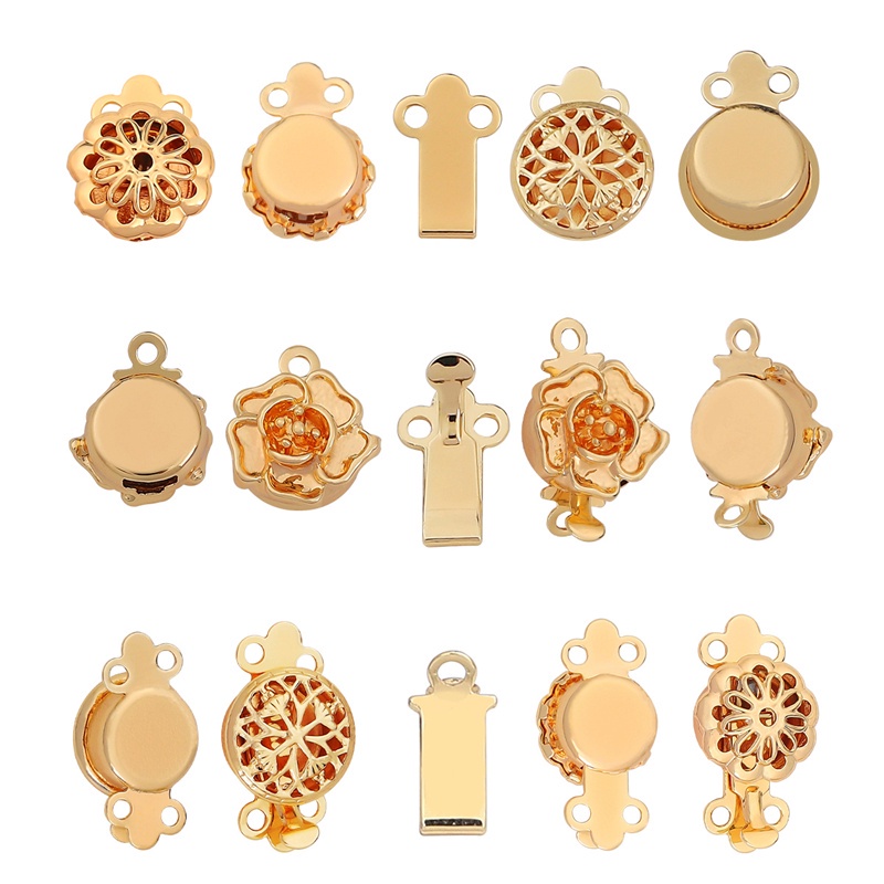 Mặt trang sức Beadia bằng đồng mạ vàng 18K dùng làm vòng cổ/vòng tay lắc chân