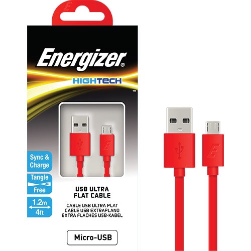 Cáp Micro USB Energizer dây dẹp 1.2m C21UBMCG - Hàng chính hãng