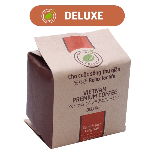 Cafe Nguyên Chất Rang Xay Hello 5 Coffee DELUXE - Gói 250g