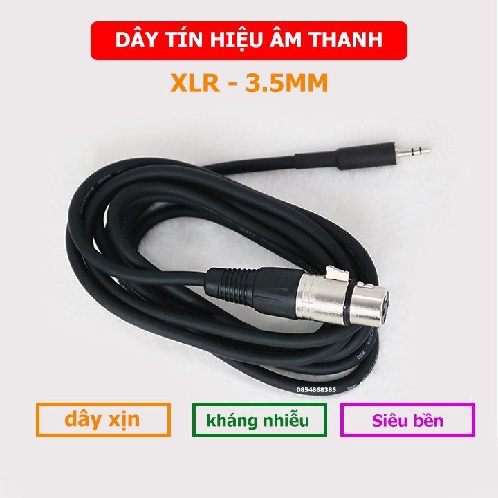 Dây mic thu âm cho mic BM900, BM800 AMi BM900 , ISK AT100 , AT350 , AT850... và nhiều mic với chân cắm 3.5 và đầu canoon