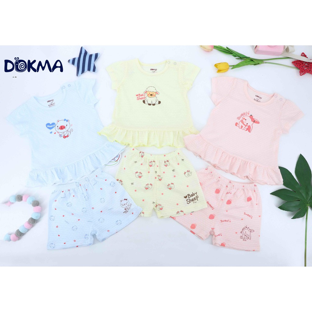 DB438 Bộ quần áo cài vai cộc tay BG Dokma (6-24M)