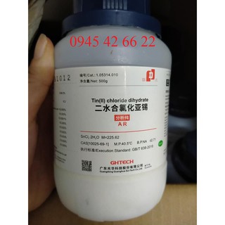 Hóa Chất Thiếc clorua - Tin (ii) chloride dihydrate- SnCl2.2H2O Lọ 500g 98% CAS: 10025-69-1