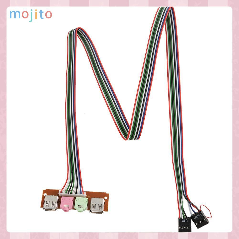 MOJITO I/0 Audio Output Input Dual USB Front Panel Board Cable for Computer Case