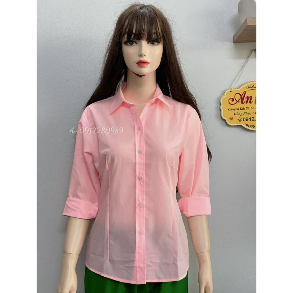 Áo sơ mi nữ công sở form tôn dáng vải siêu mát _  Hình chụp thật