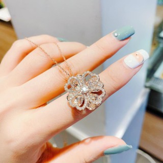[ma20s] SET ĐÁ XOAY SWAROVSKI- HOA CÚC-KHUYÊN TAI-GIÁ SALE OFF